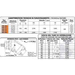Pompa hydr. wielotłoczkowa skośna Binotto HDS64